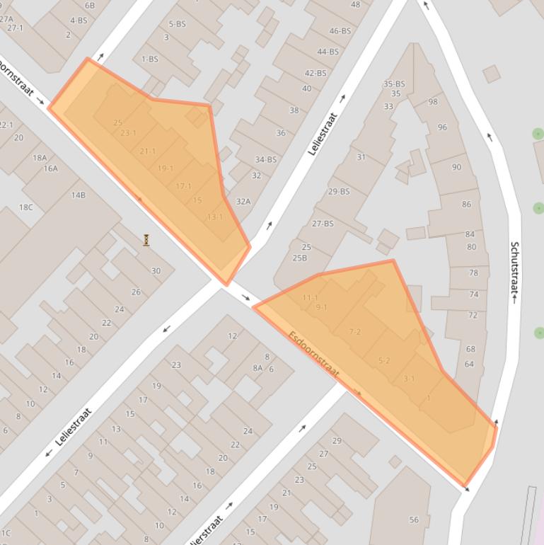 Kaart van postcodegebied 3551AG.