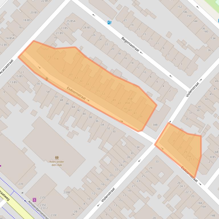 Kaart van postcodegebied 3551AH.