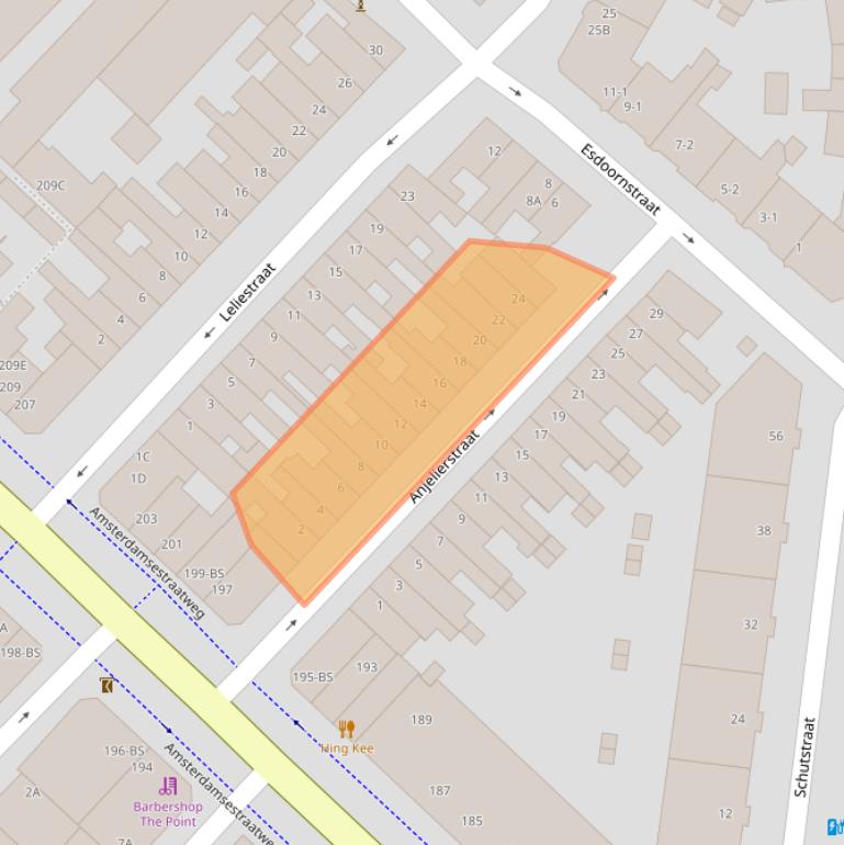 Kaart van postcodegebied 3551AP.