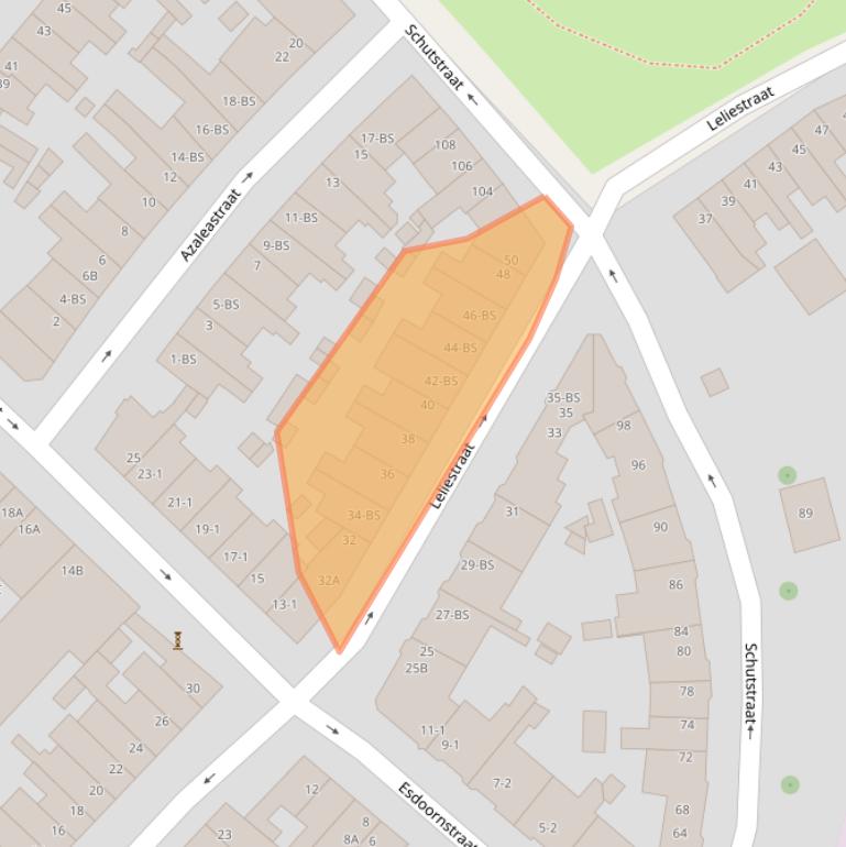 Kaart van postcodegebied 3551AV.