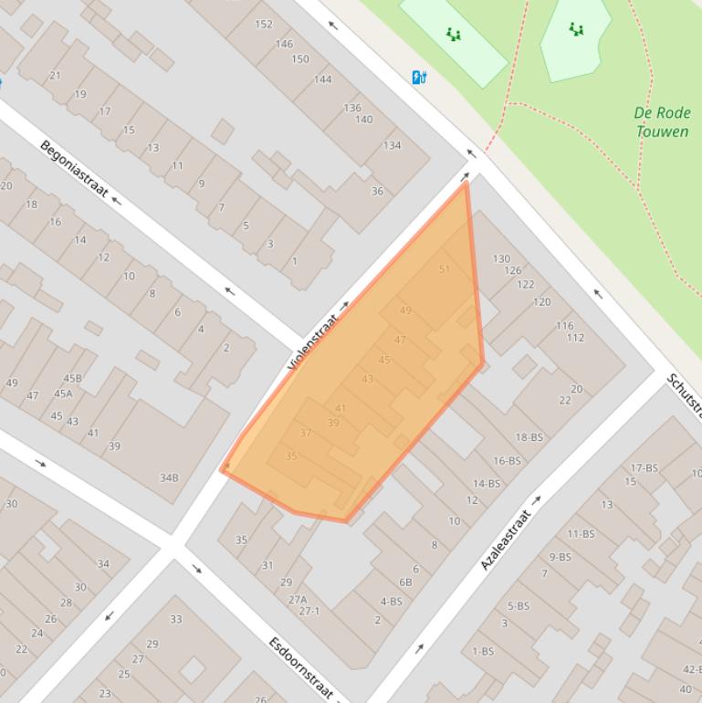 Kaart van postcodegebied 3551BB.