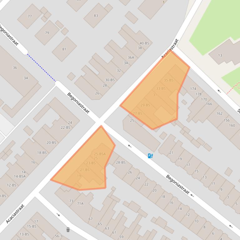 Kaart van postcodegebied 3551BE.