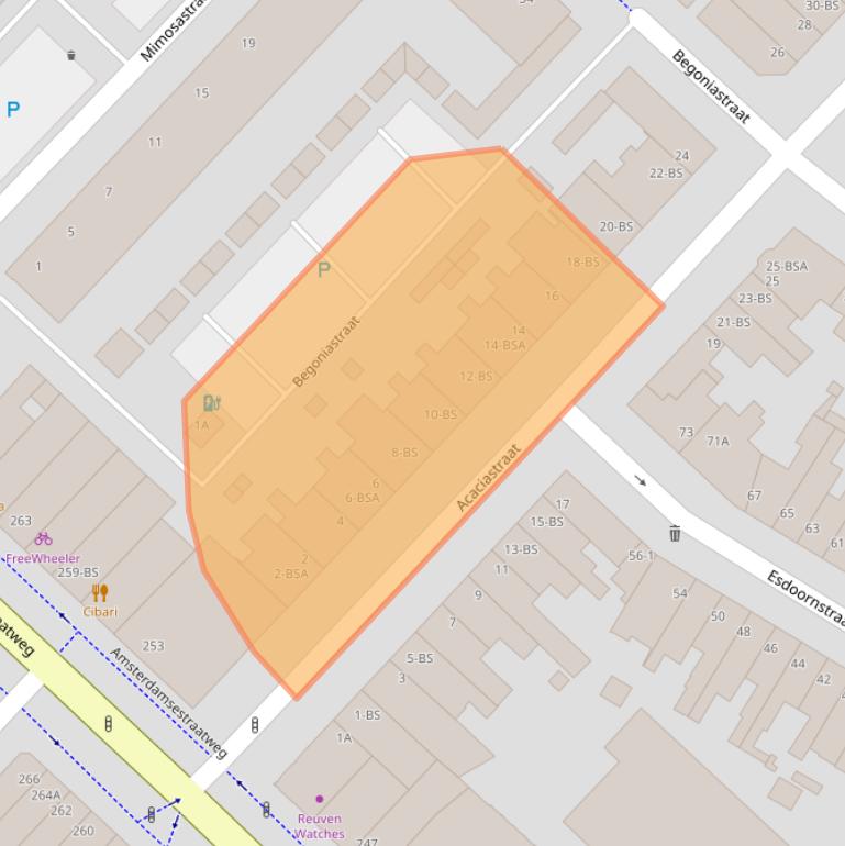 Kaart van postcodegebied 3551BG.