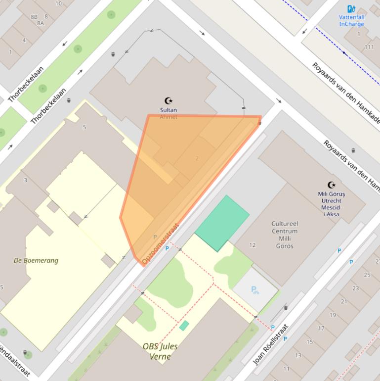 Kaart van postcodegebied 3551BP.