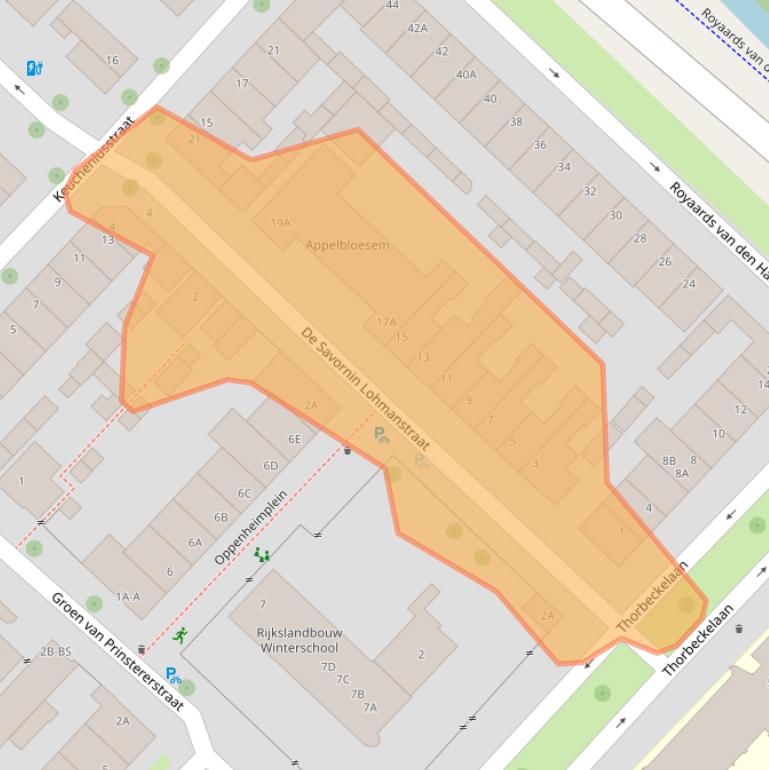 Kaart van postcodegebied 3551BS.