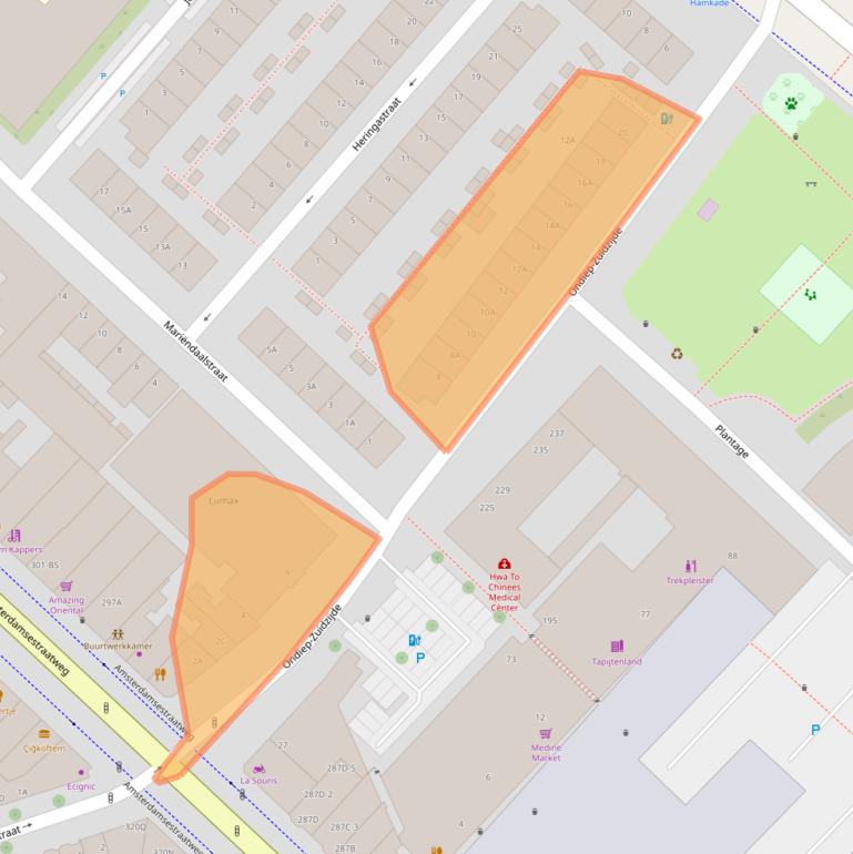 Kaart van postcodegebied 3551BW.