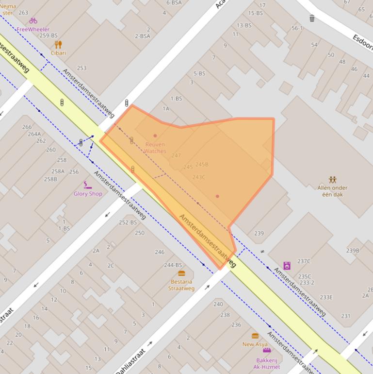 Kaart van postcodegebied 3551CD.