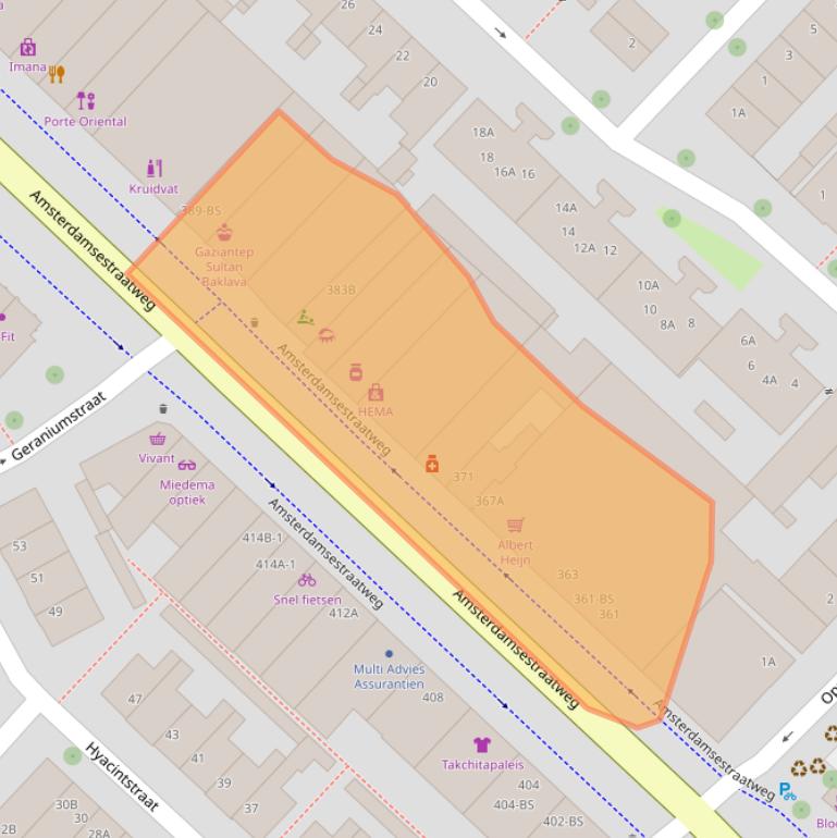 Kaart van postcodegebied 3551CK.