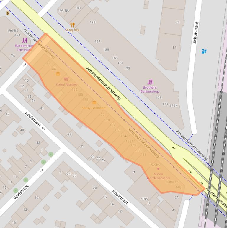 Kaart van postcodegebied 3551CM.