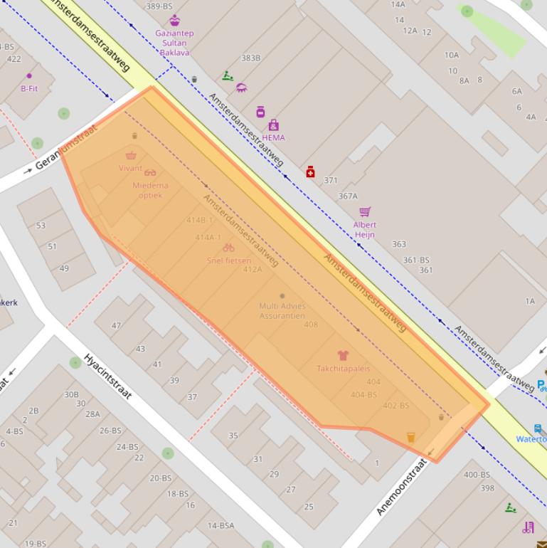 Kaart van postcodegebied 3551CX.