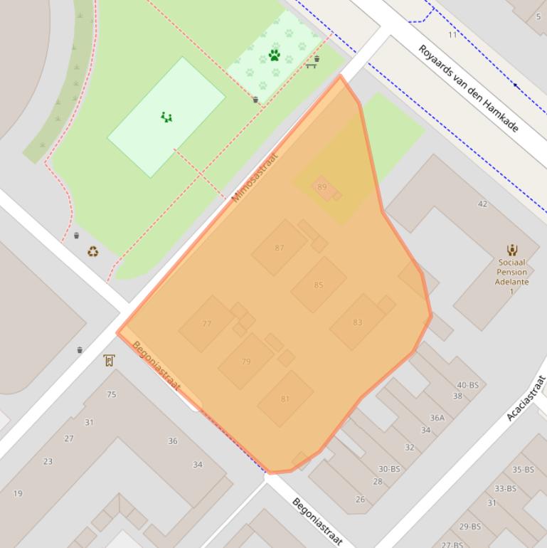 Kaart van postcodegebied 3551DB.