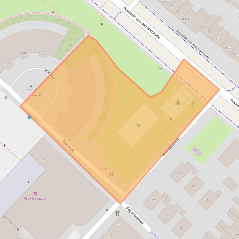 Kaart van postcodegebied 3551DH.