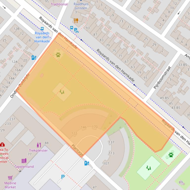 Kaart van postcodegebied 3551DK.