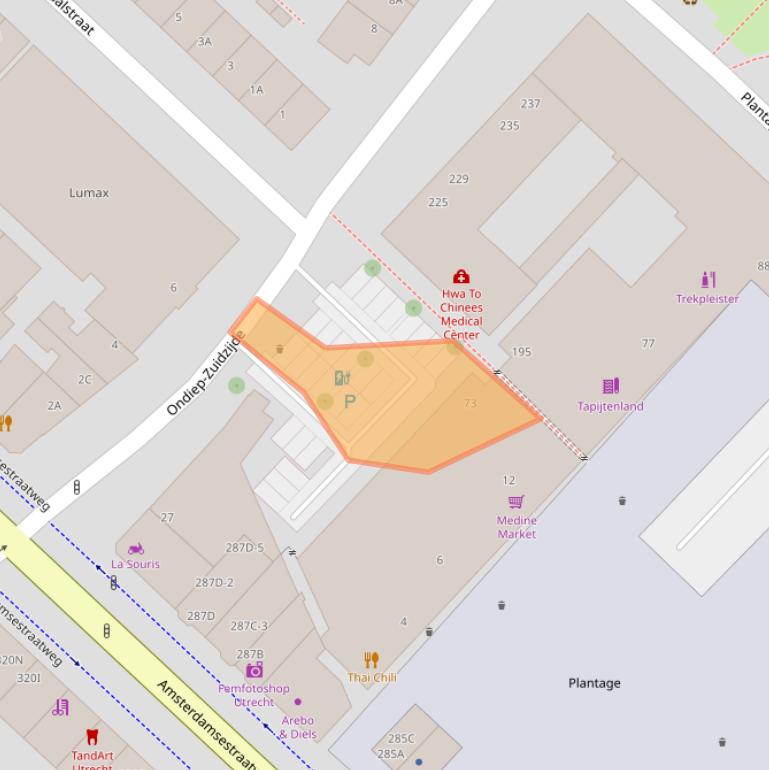 Kaart van postcodegebied 3551DL.