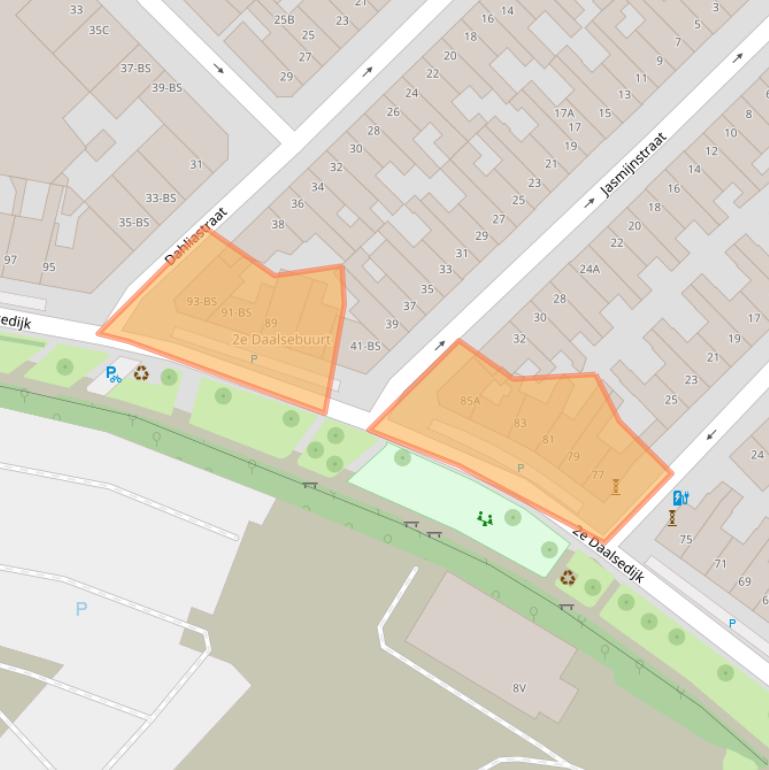 Kaart van postcodegebied 3551EC.