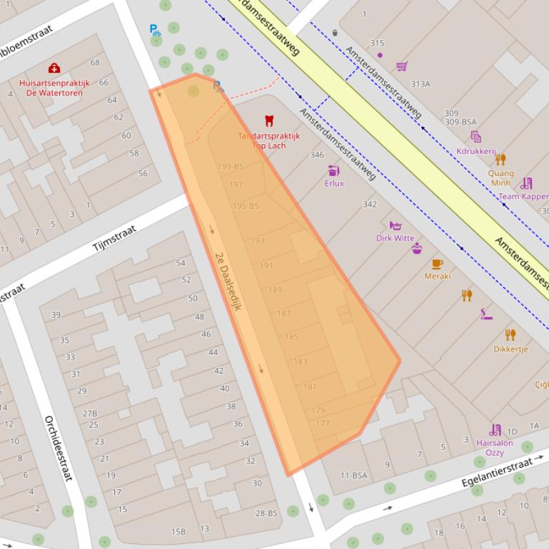 Kaart van postcodegebied 3551EH.