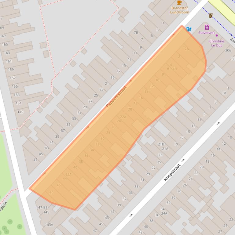 Kaart van postcodegebied 3551EW.