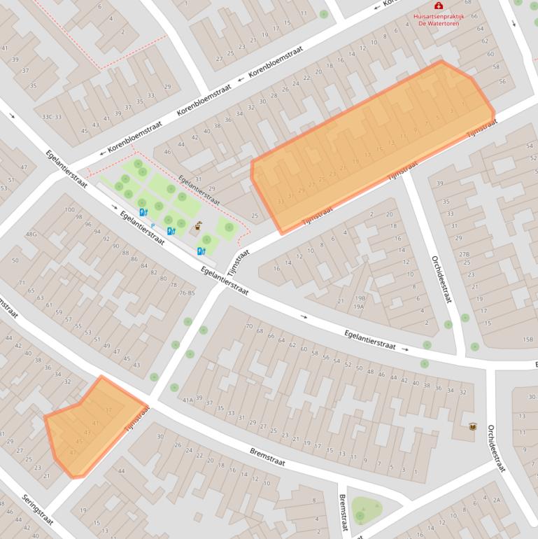 Kaart van postcodegebied 3551GK.