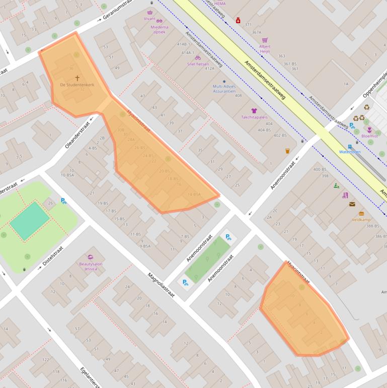 Kaart van postcodegebied 3551GW.