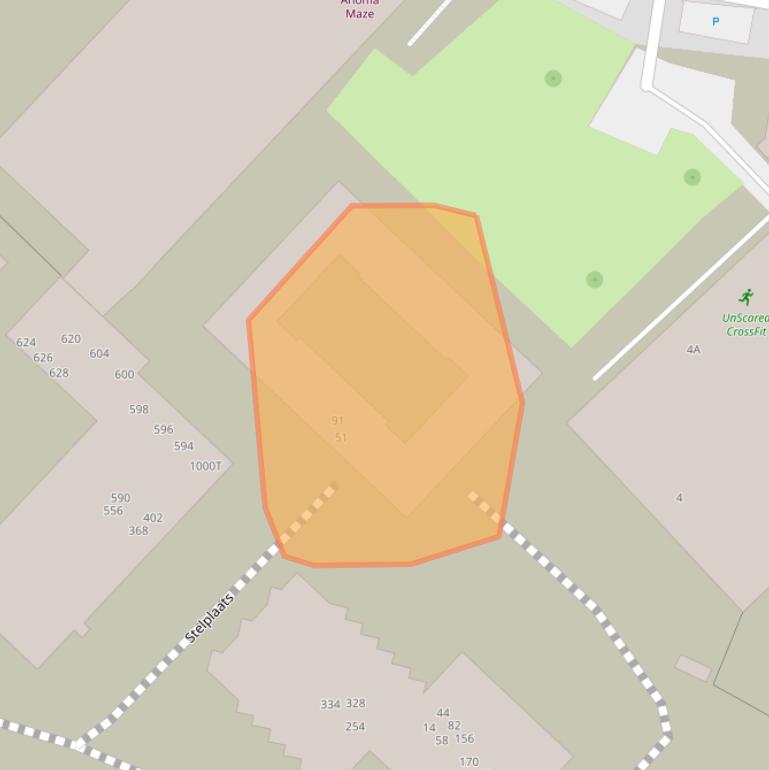 Kaart van postcodegebied 3551JA.