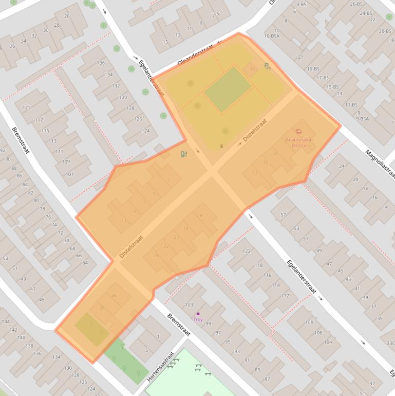 Kaart van postcodegebied 3551TH.