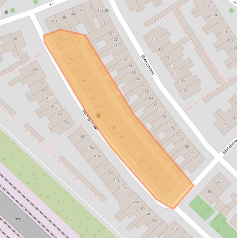 Kaart van postcodegebied 3551TK.