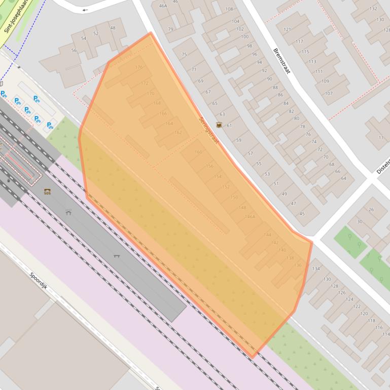 Kaart van postcodegebied 3551TP.