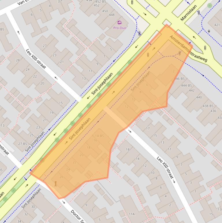 Kaart van postcodegebied 3551VC.