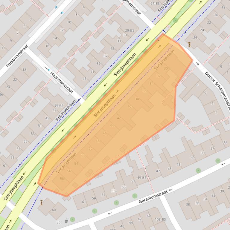 Kaart van postcodegebied 3551VD.
