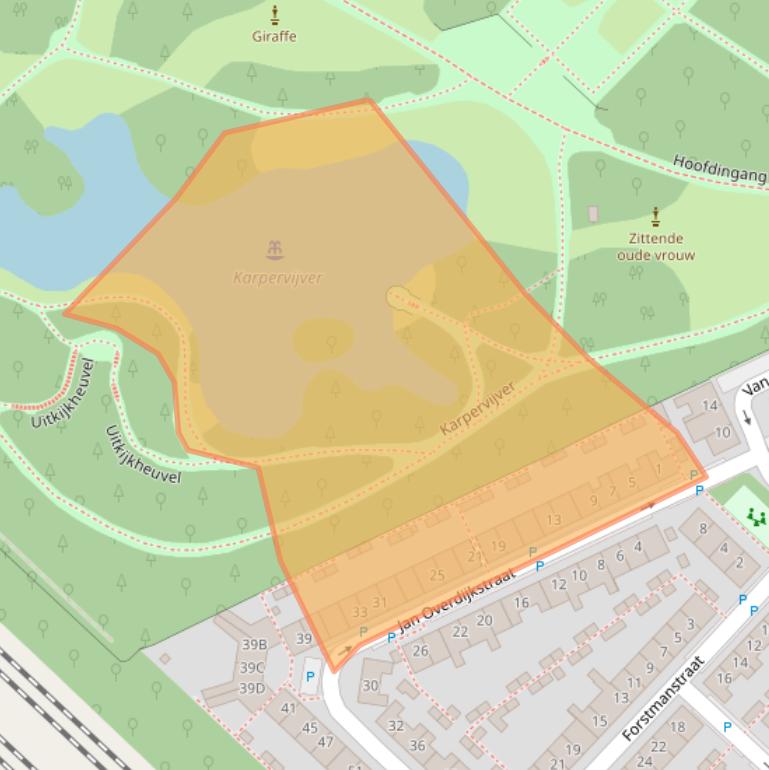 Kaart van postcodegebied 3551VE.