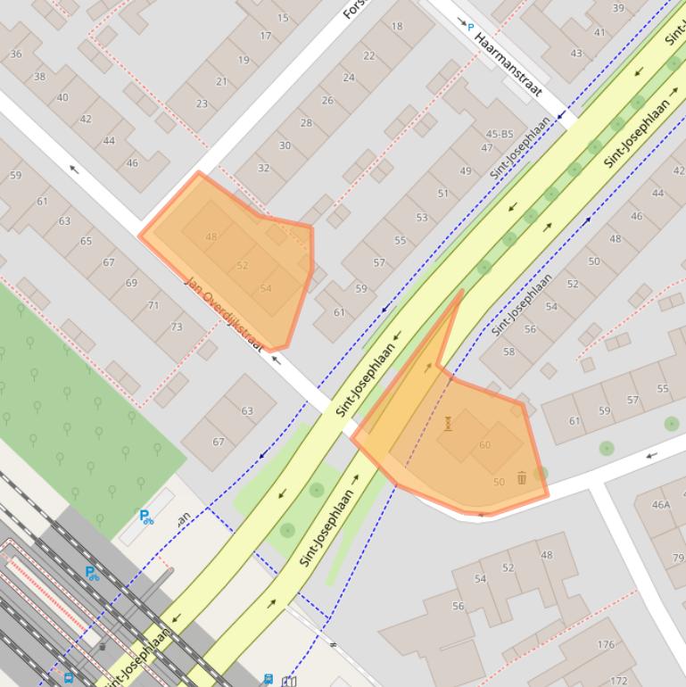 Kaart van postcodegebied 3551VJ.