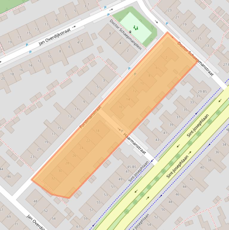 Kaart van postcodegebied 3551VL.