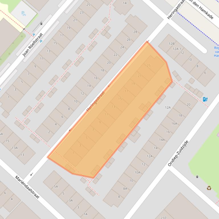 Kaart van postcodegebied 3551XK.