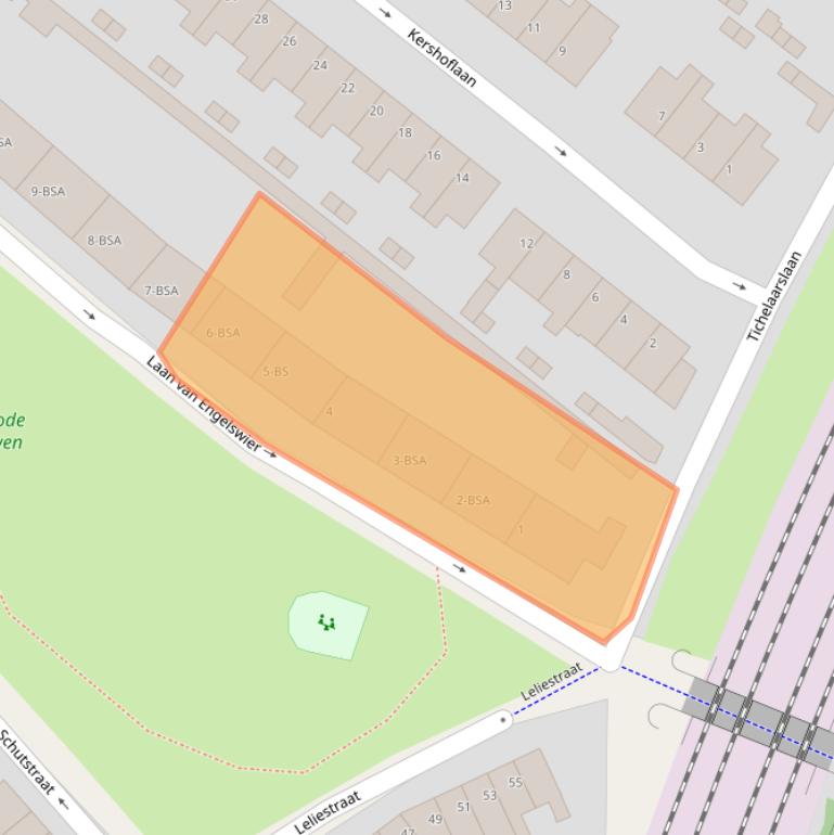 Kaart van postcodegebied 3551XV.