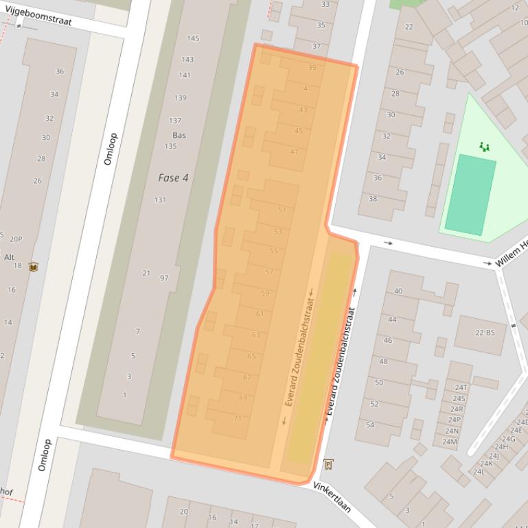 Kaart van postcodegebied 3552AL.