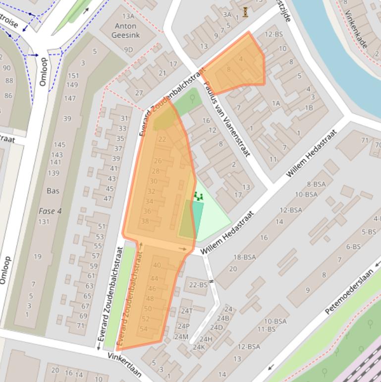 Kaart van postcodegebied 3552AM.