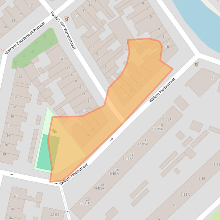 Kaart van postcodegebied 3552AN.