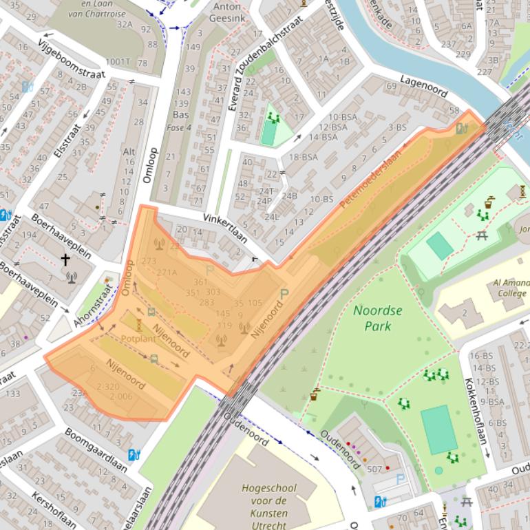 Kaart van postcodegebied 3552AS.