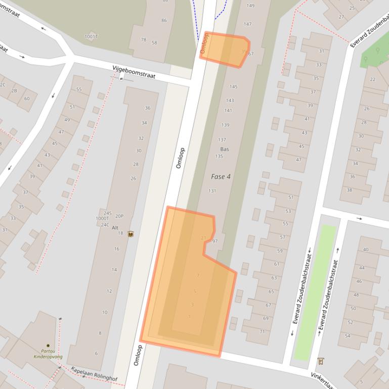 Kaart van postcodegebied 3552AV.