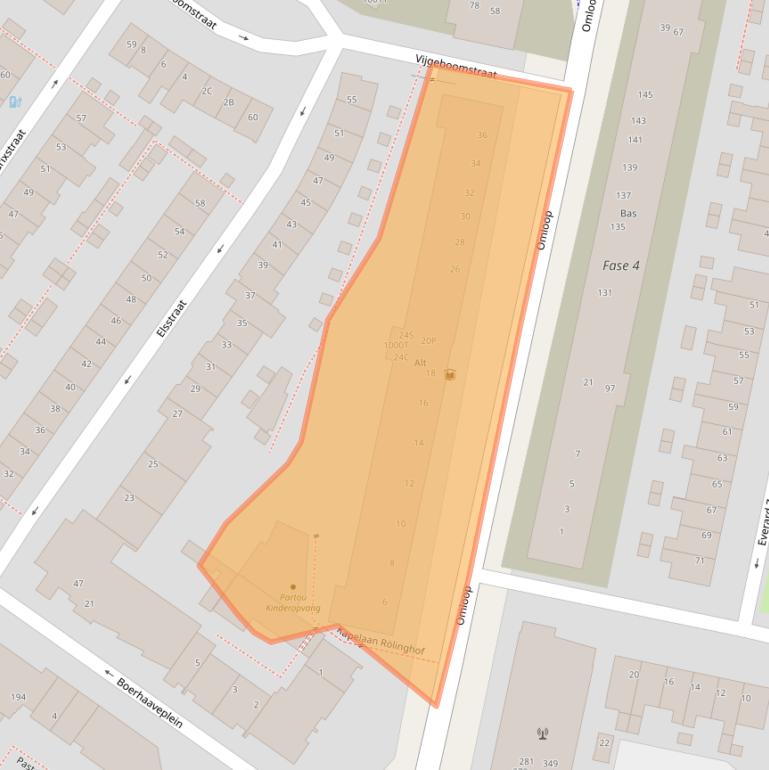 Kaart van postcodegebied 3552AX.