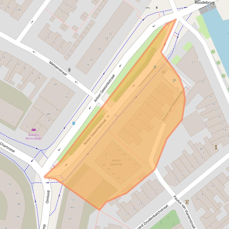 Kaart van postcodegebied 3552BA.