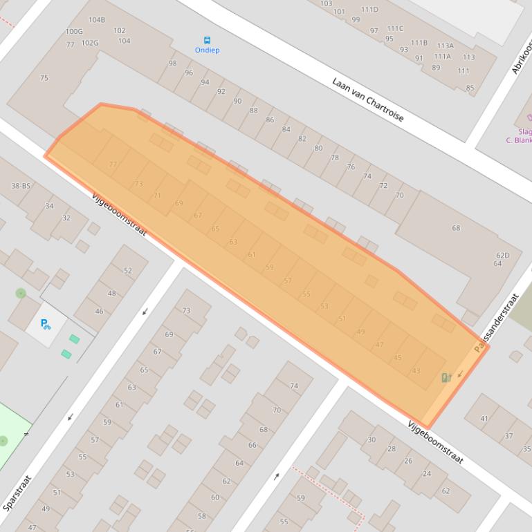 Kaart van postcodegebied 3552BD.