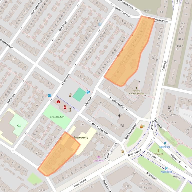 Kaart van postcodegebied 3552BG.