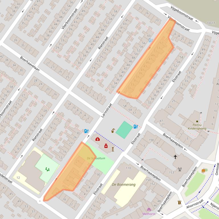 Kaart van postcodegebied 3552BJ.