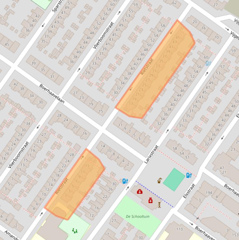 Kaart van postcodegebied 3552BL.