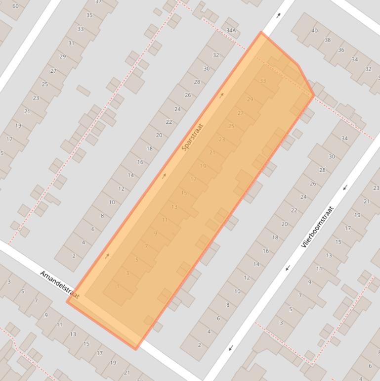 Kaart van postcodegebied 3552BT.