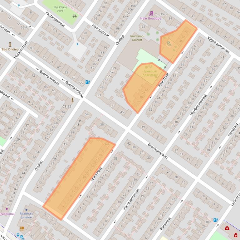 Kaart van postcodegebied 3552BW.