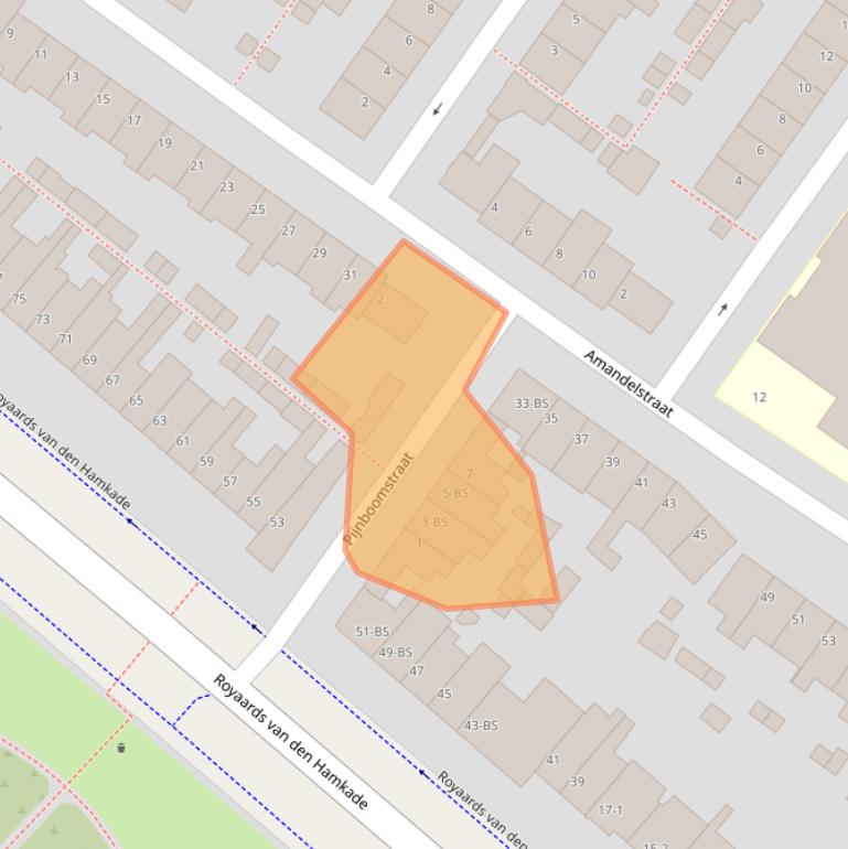 Kaart van postcodegebied 3552BZ.