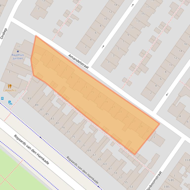 Kaart van postcodegebied 3552CA.