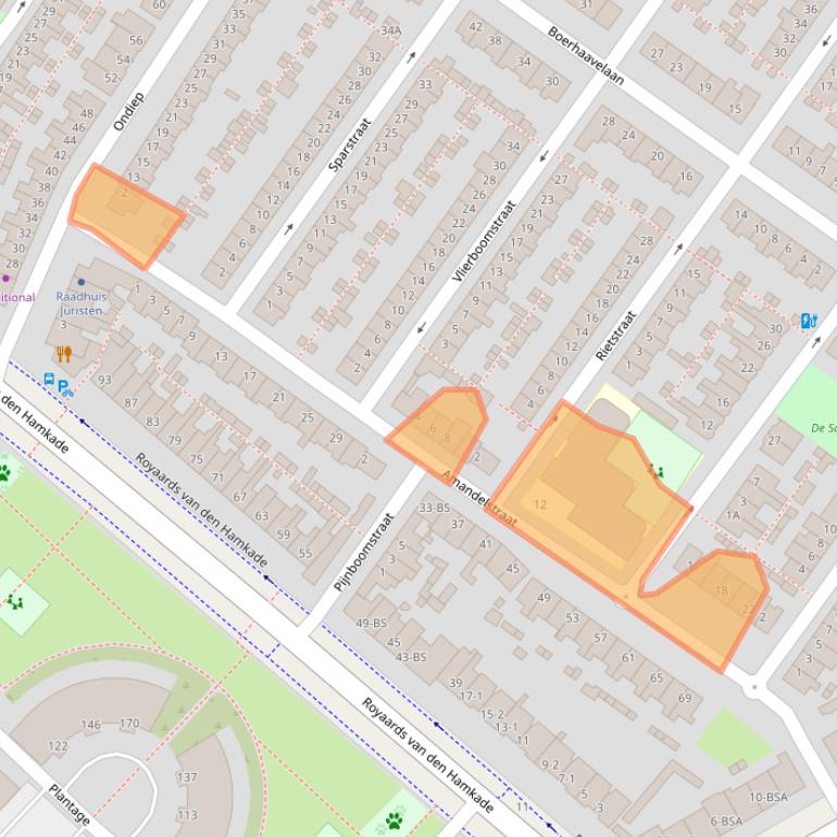 Kaart van postcodegebied 3552CC.